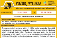 Uzavrka mostu Pavlov u Vernova